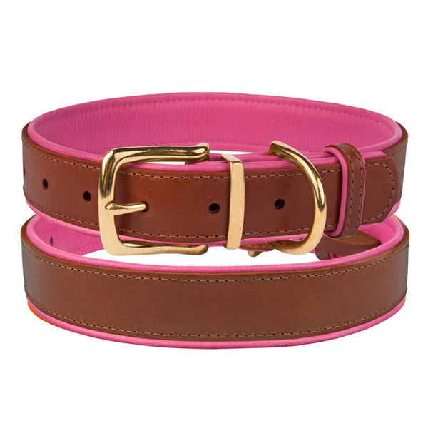 The Torquay Dog Collar - Pink - [Product_type] - Owen & Edwin - Dog Coat - Dog Jacket - Pointer - Vizsla - German Shorthaired Pointer - Weimaraner - luxury