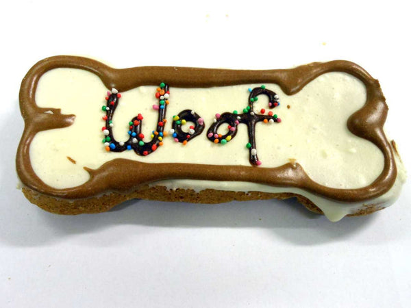 "Woof" Bone Biscuit - [Product_type] - Owen & Edwin - Dog Coat - Dog Jacket - Pointer - Vizsla - German Shorthaired Pointer - Weimaraner - luxury